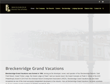 Tablet Screenshot of breckenridgegrandvacations.com